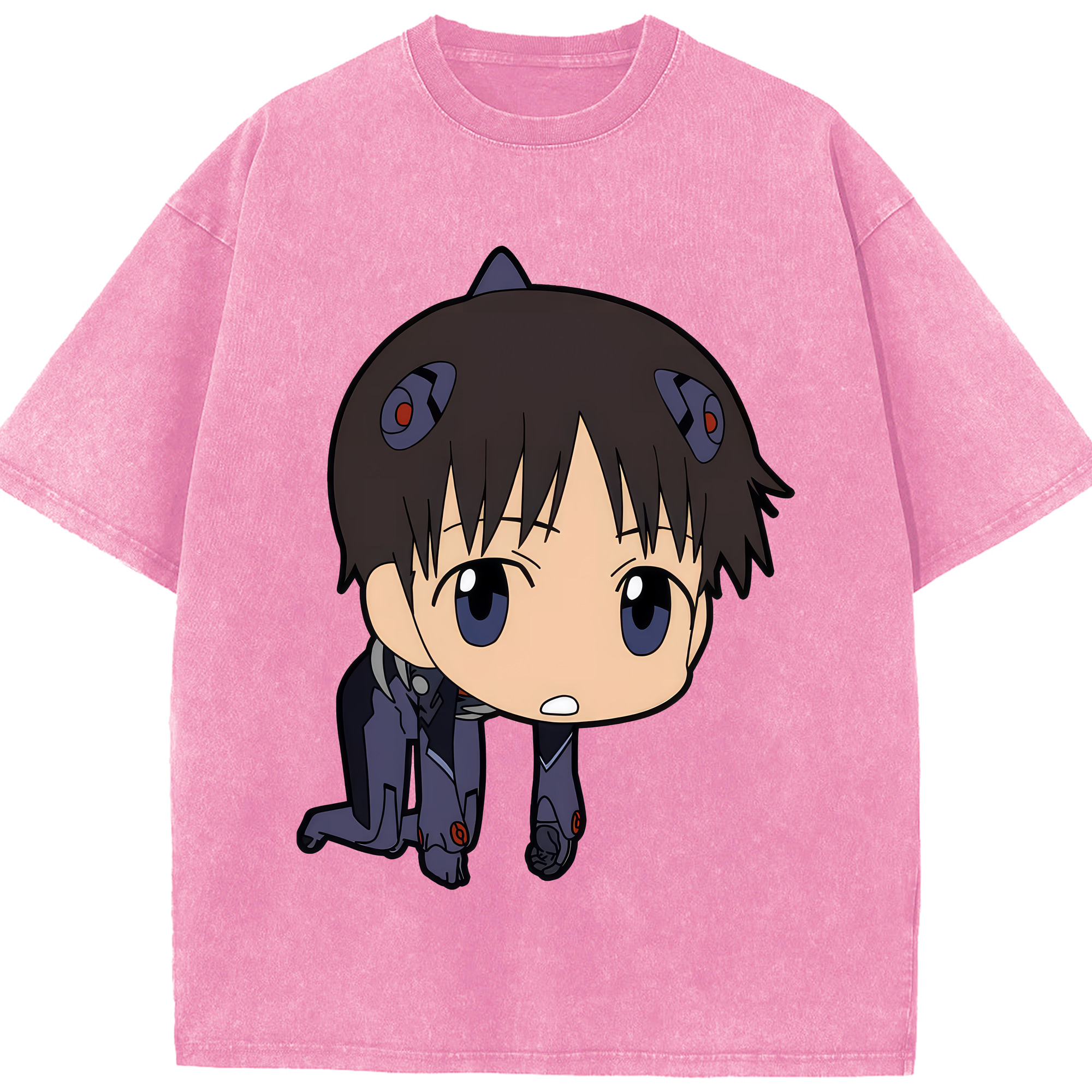 （画像用） EVA 新世紀エヴァンゲリオン 綿100% ヴィンテージ風 半袖Tシャツ（フロントプリント）